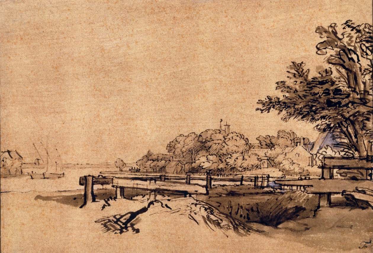 De Steiger door Rembrandt van Rijn