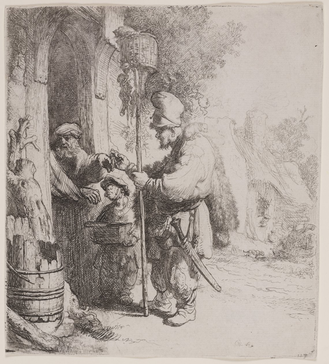 De rattenvanger door Rembrandt van Rijn