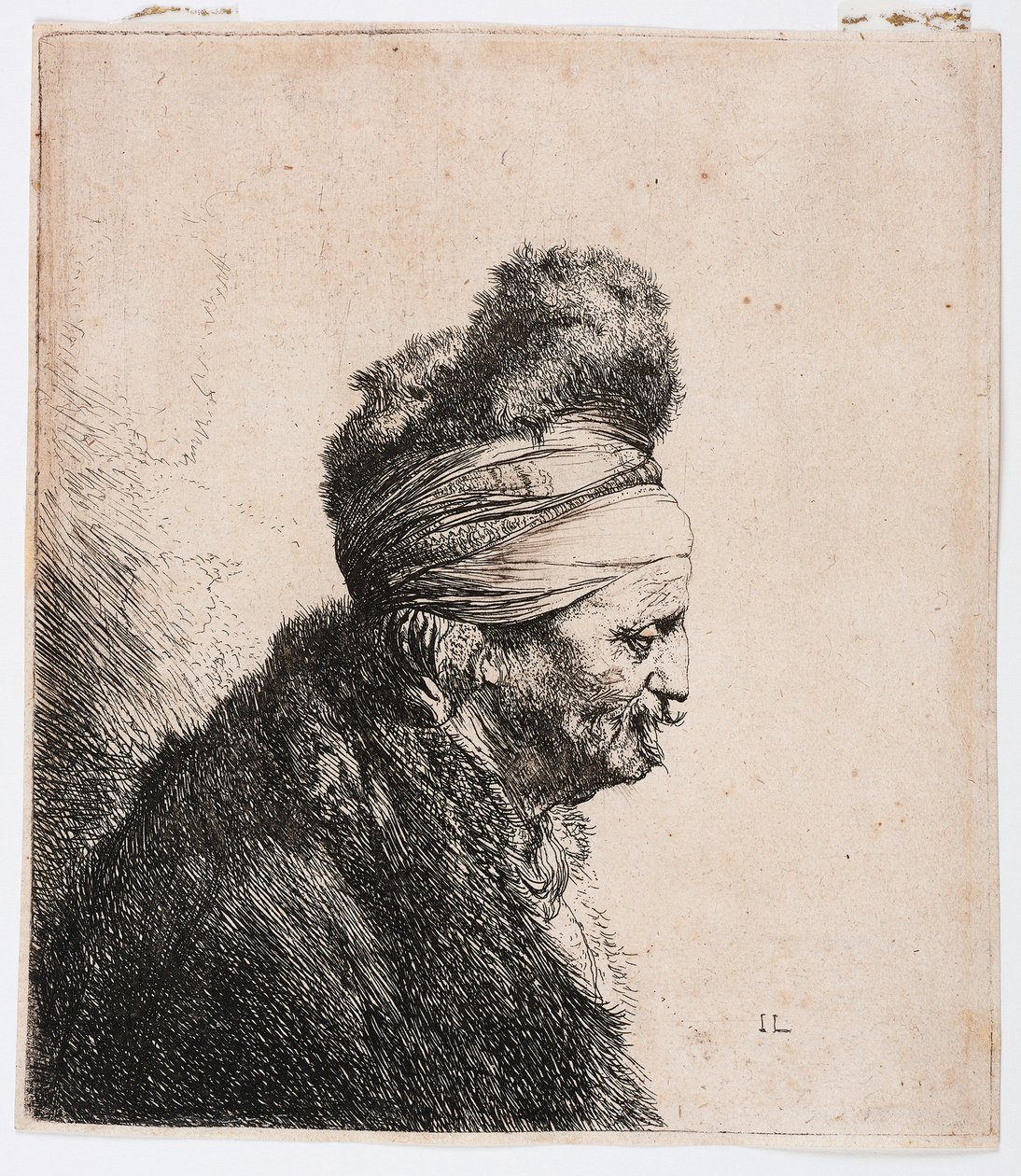 Derde oostelijke kop door Rembrandt Harmensz. van Rijn
