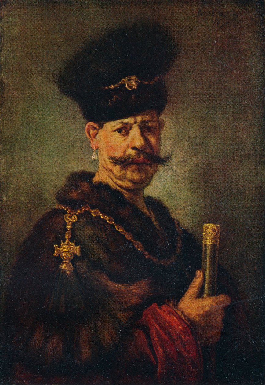 Een Poolse Edelman door Rembrandt van Rijn