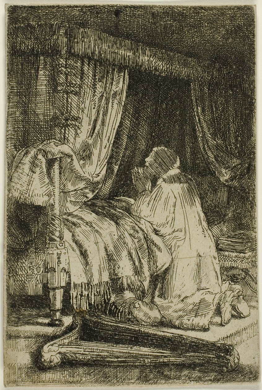 David in Gebed door Rembrandt van Rijn
