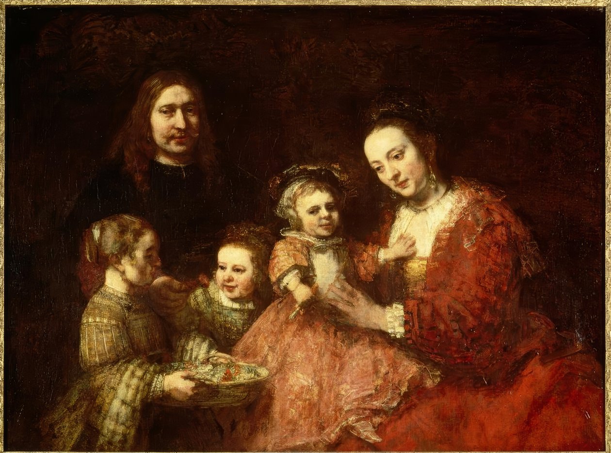 Familieportret door Rembrandt van Rijn