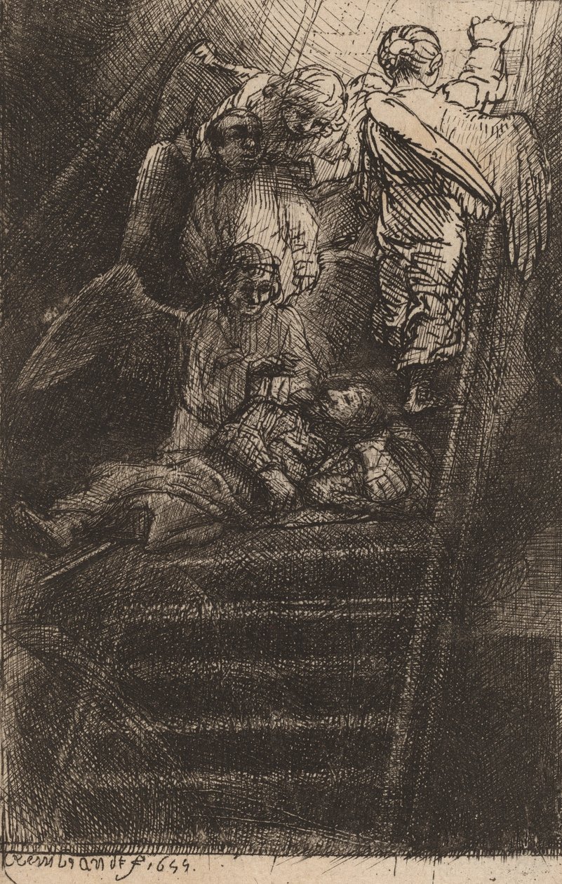 Jacobs ladder, 1655 door Rembrandt van Rijn