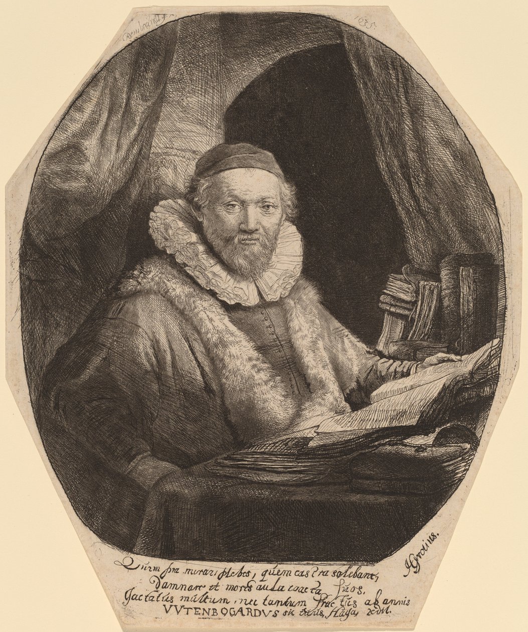 Jan Uytenbogaert door Rembrandt van Rijn