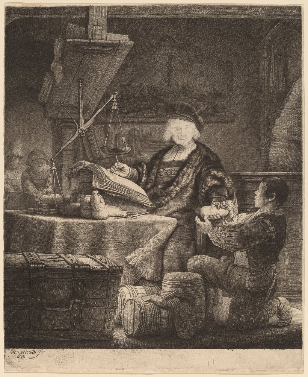 Jan Uytenbogaert, "De Goudweger" door Rembrandt van Rijn