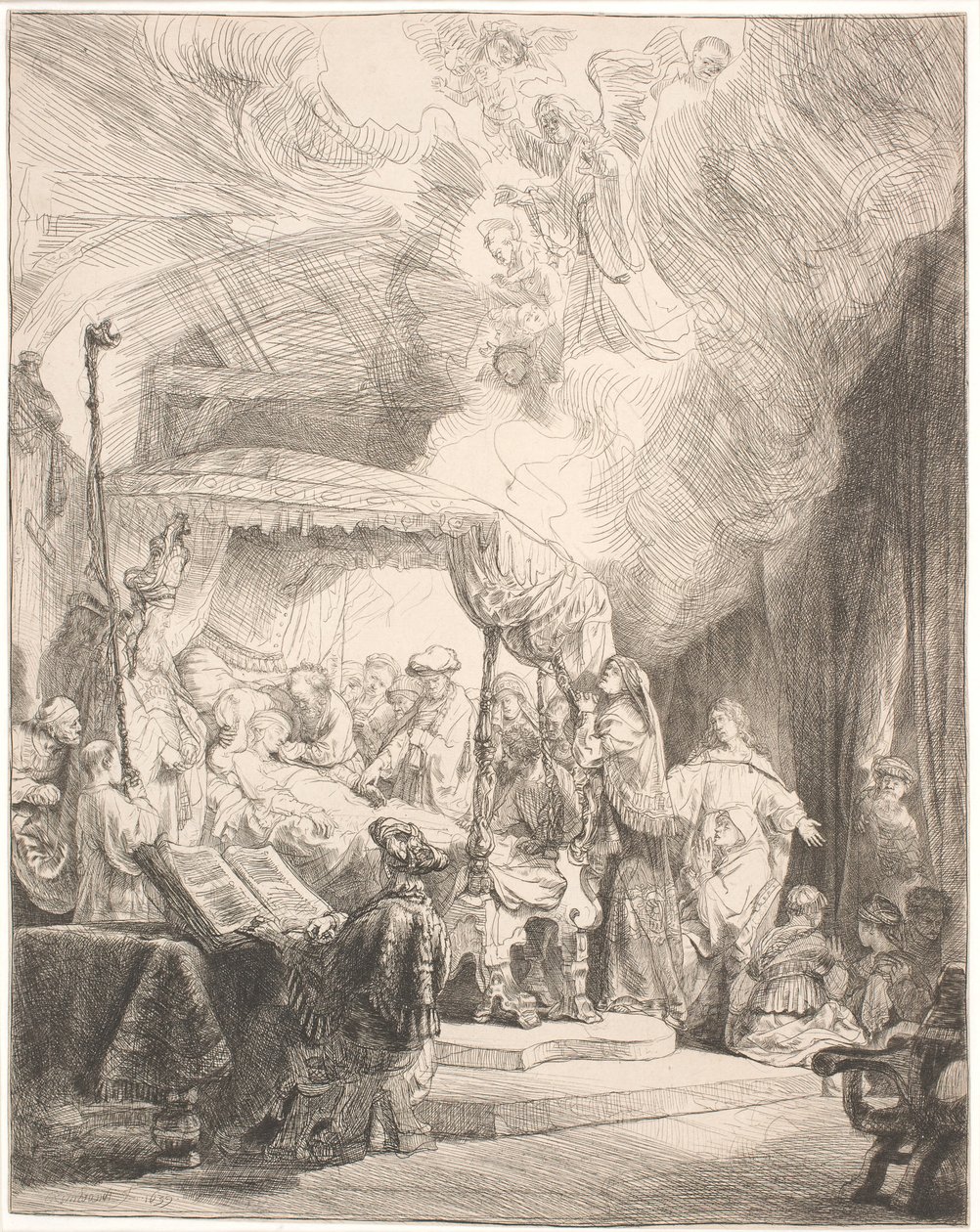 De dood van de Maagd Maria door Rembrandt van Rijn