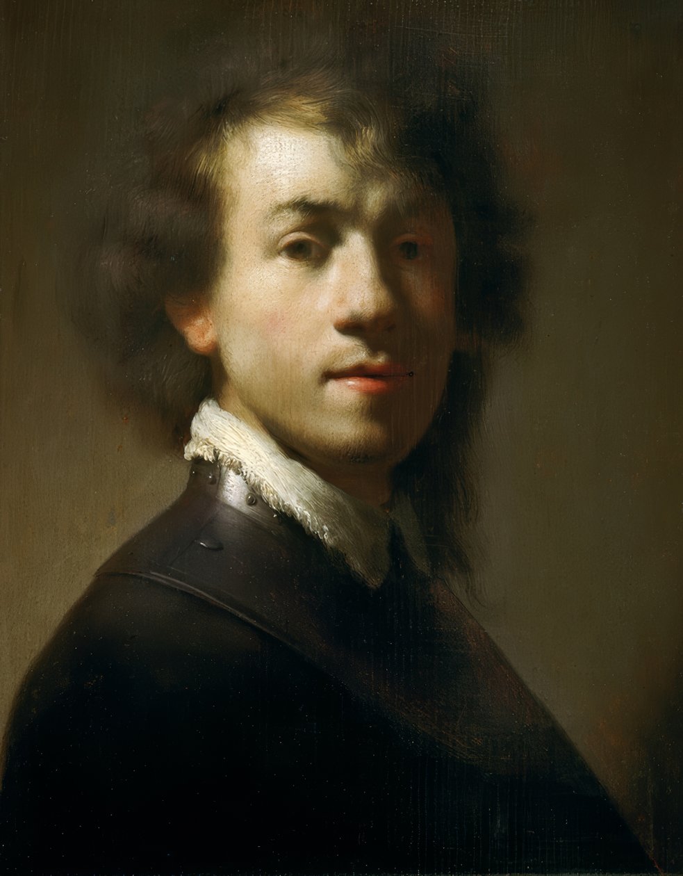 Jeugdig zelfportret als krijger door Rembrandt van Rijn