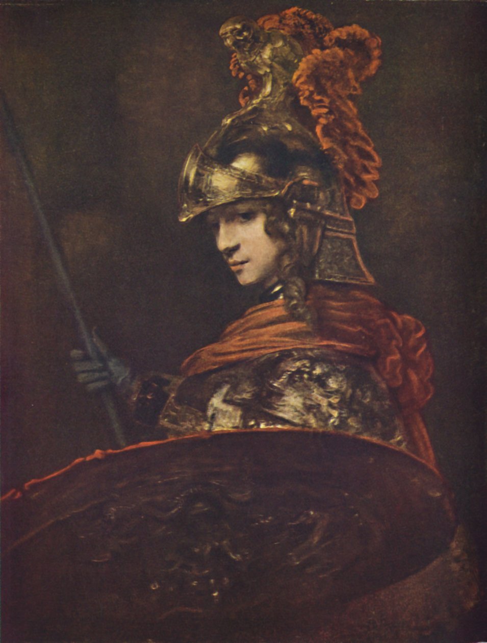 Pallas Athene, ca. 1657, ca. 1950 door Rembrandt van Rijn