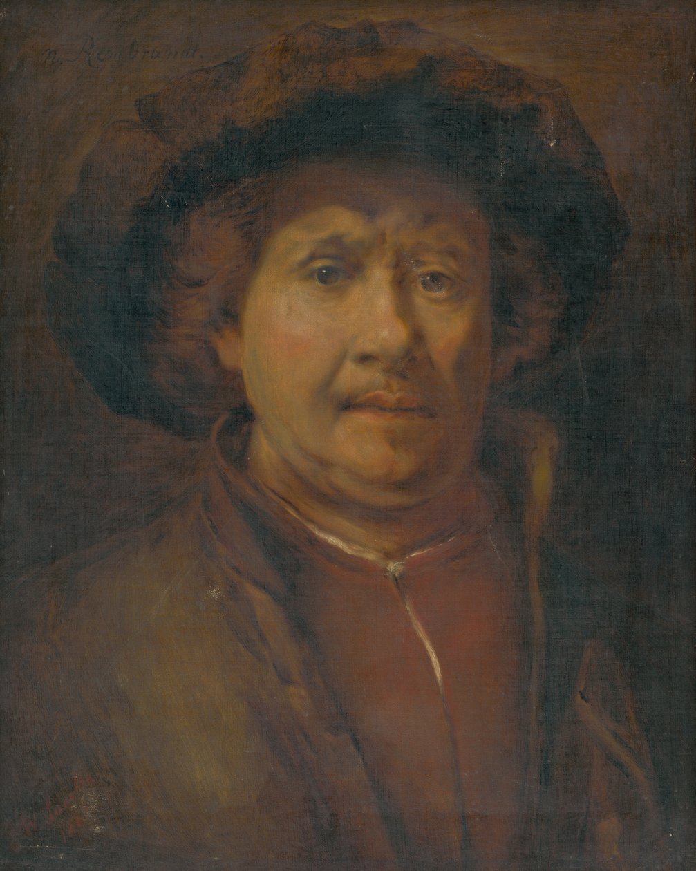 Zelfportret door Rembrandt van Rijn