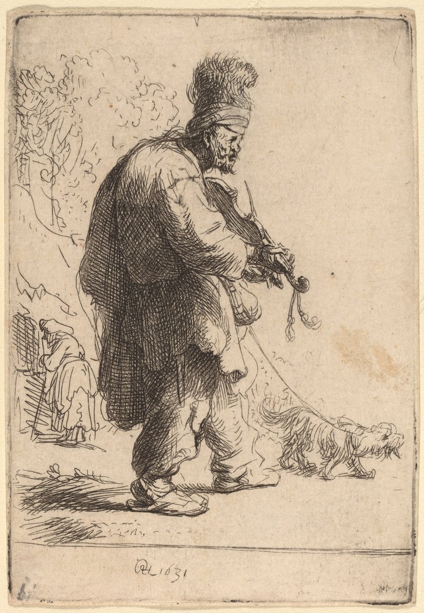 De Blinde Vioolspeler door Rembrandt van Rijn