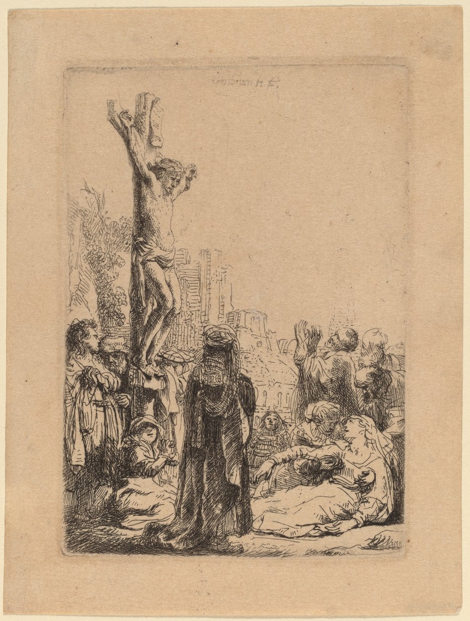 De Kruisiging: Kleine Plaat door Rembrandt van Rijn