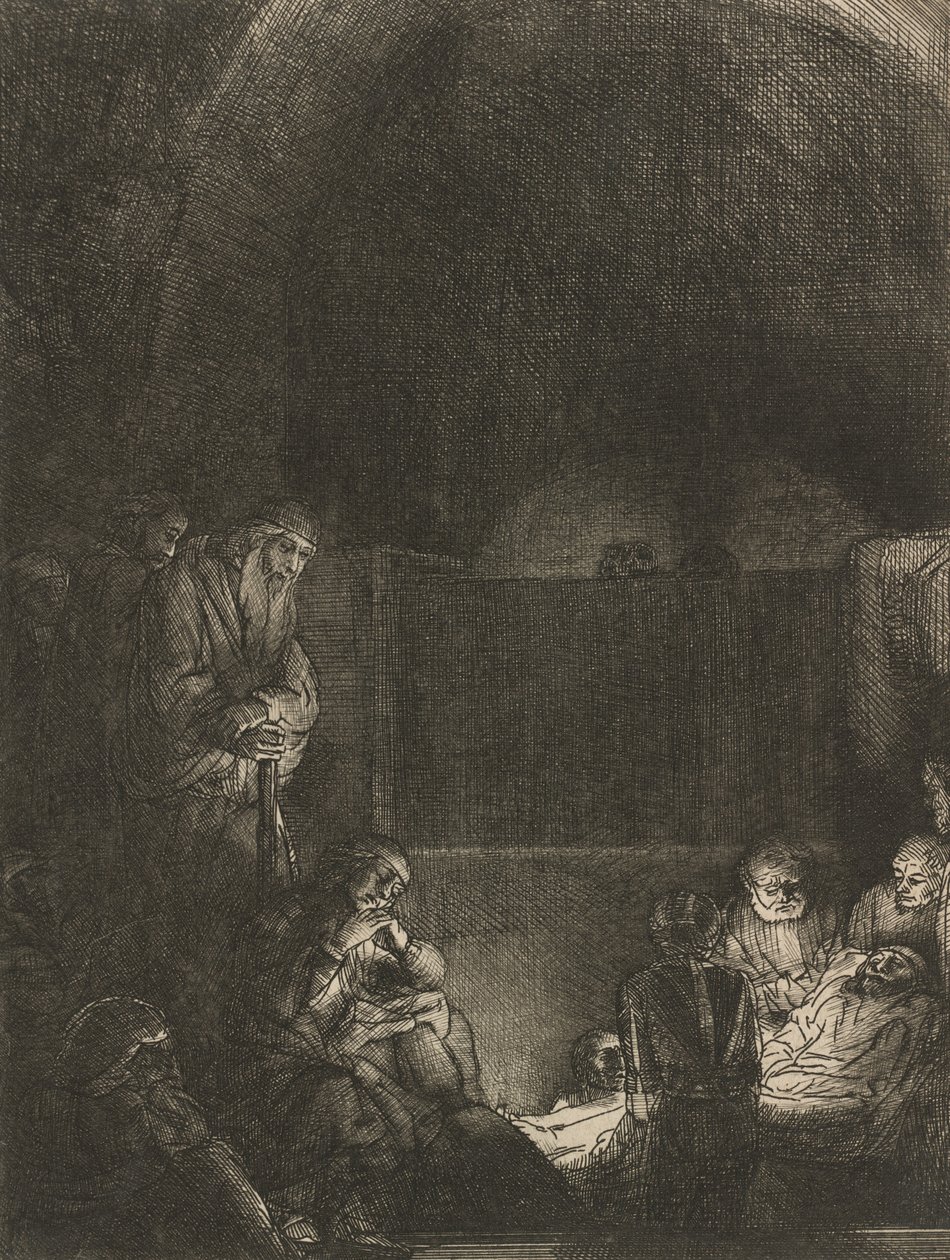 De graflegging, ca. 1654 door Rembrandt van Rijn