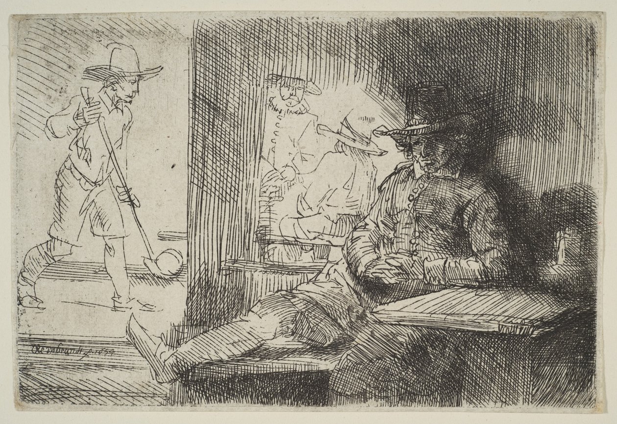 De golfspeler door Rembrandt van Rijn