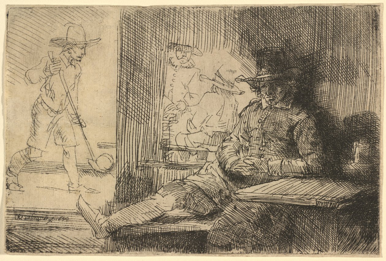 De Golfspeler door Rembrandt van Rijn
