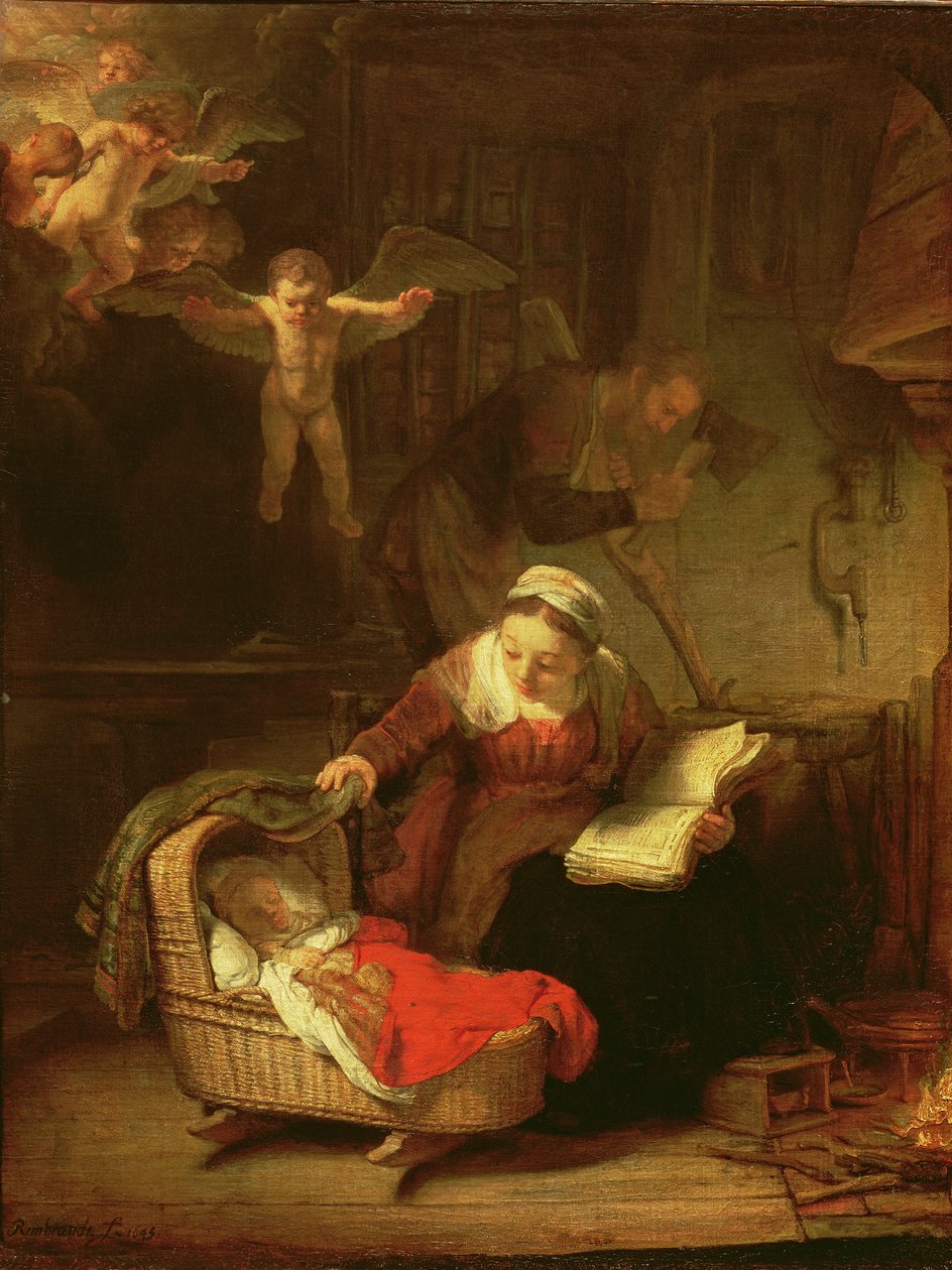 De Heilige Familie, c.1645 door Rembrandt van Rijn