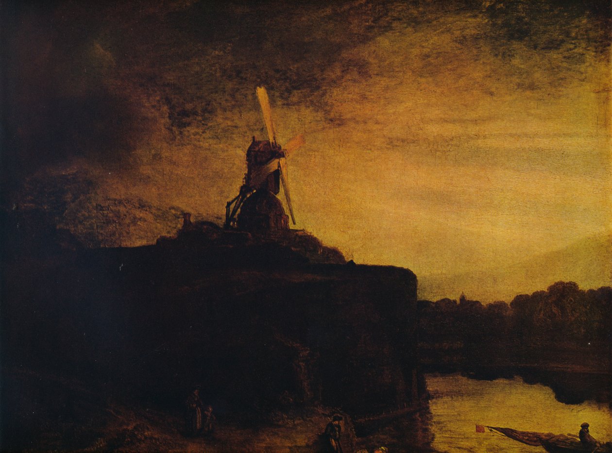 De molen, 1645-1648 door Rembrandt van Rijn