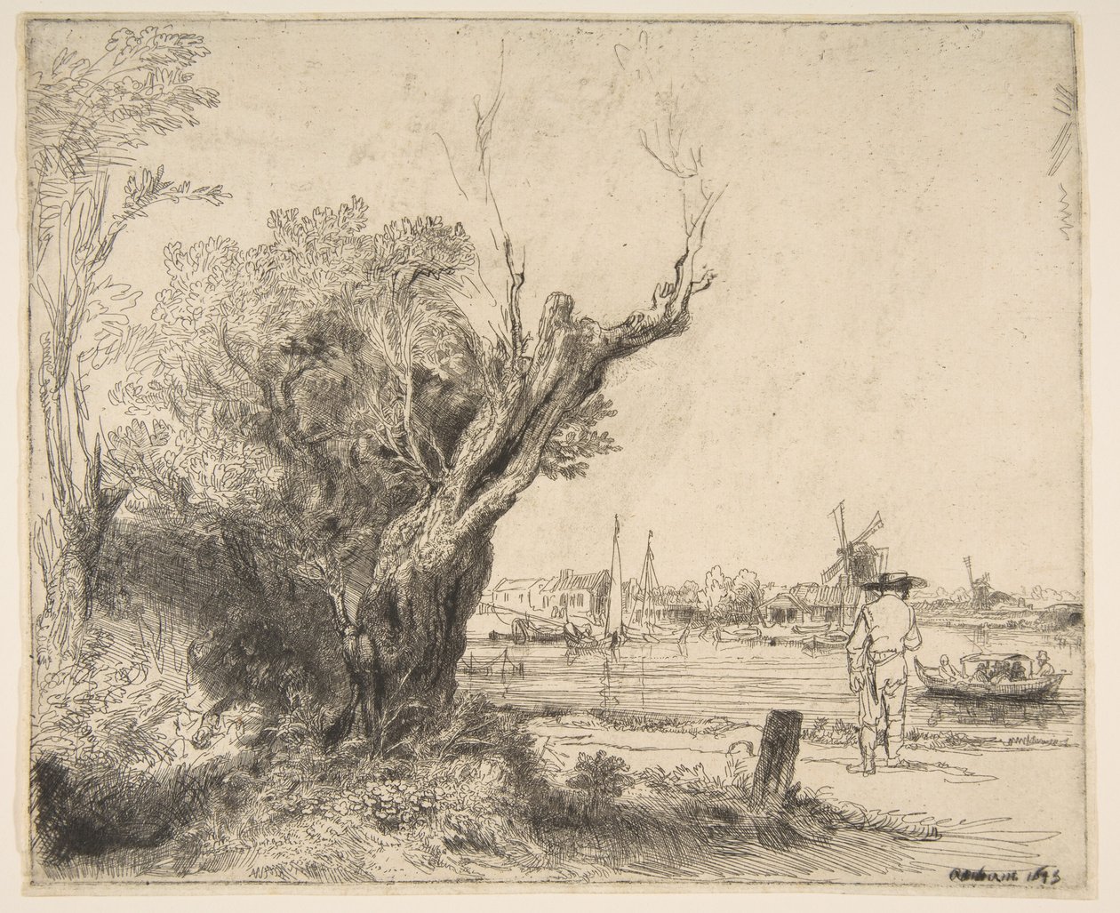 De Omval, 1645 door Rembrandt van Rijn