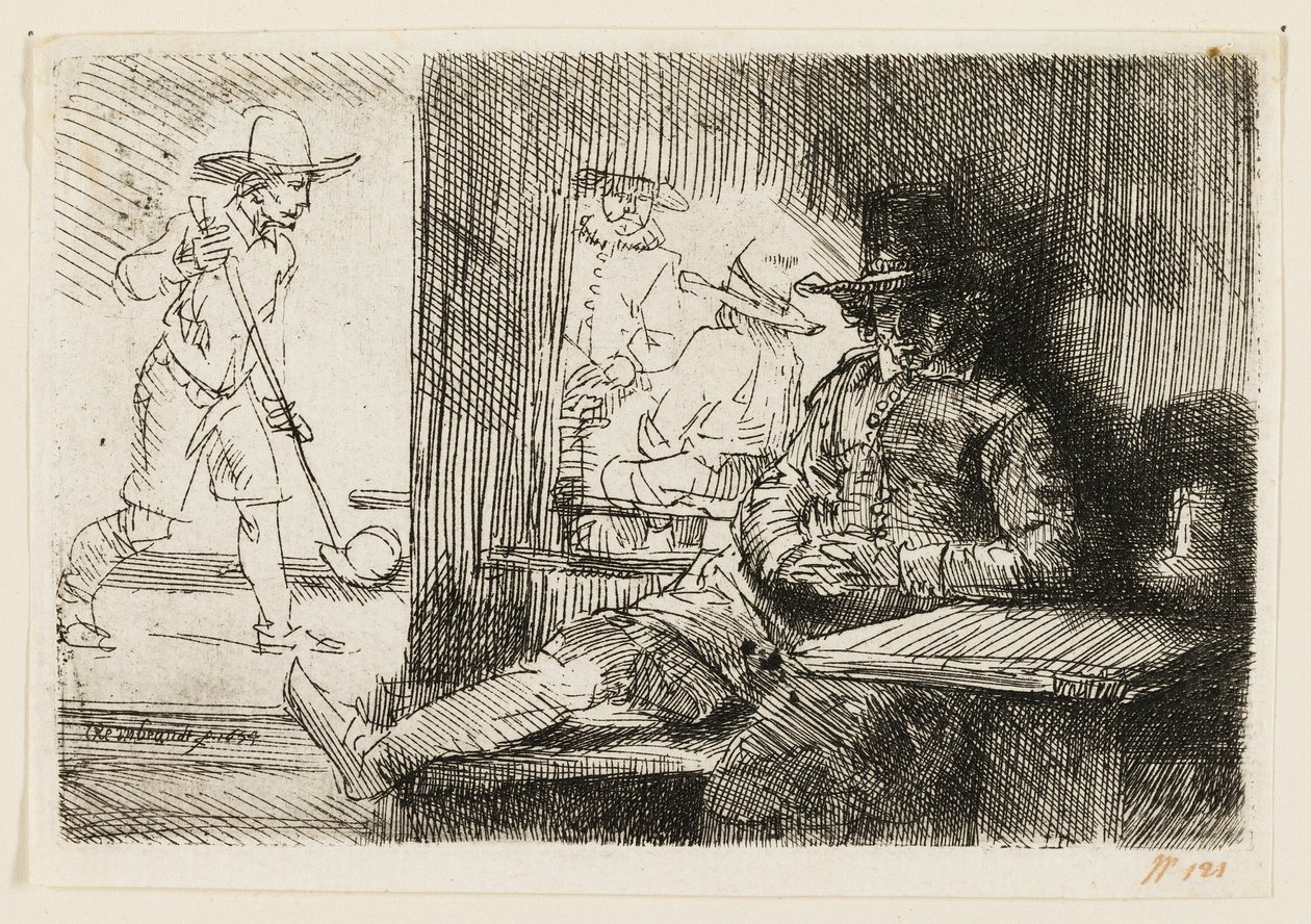 De ringbalspeler door Rembrandt van Rijn