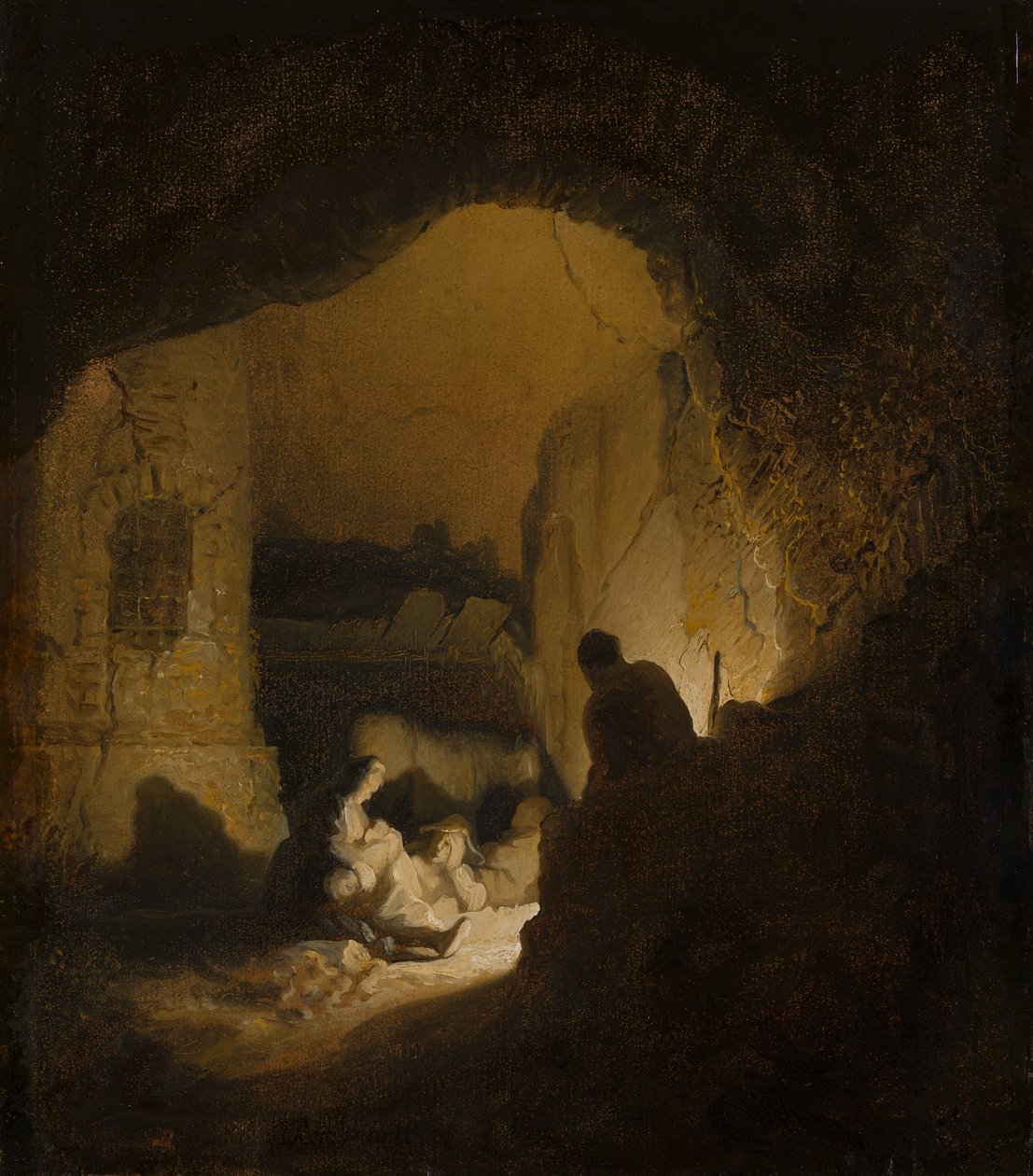 Reizigers Rusten door Rembrandt van Rijn