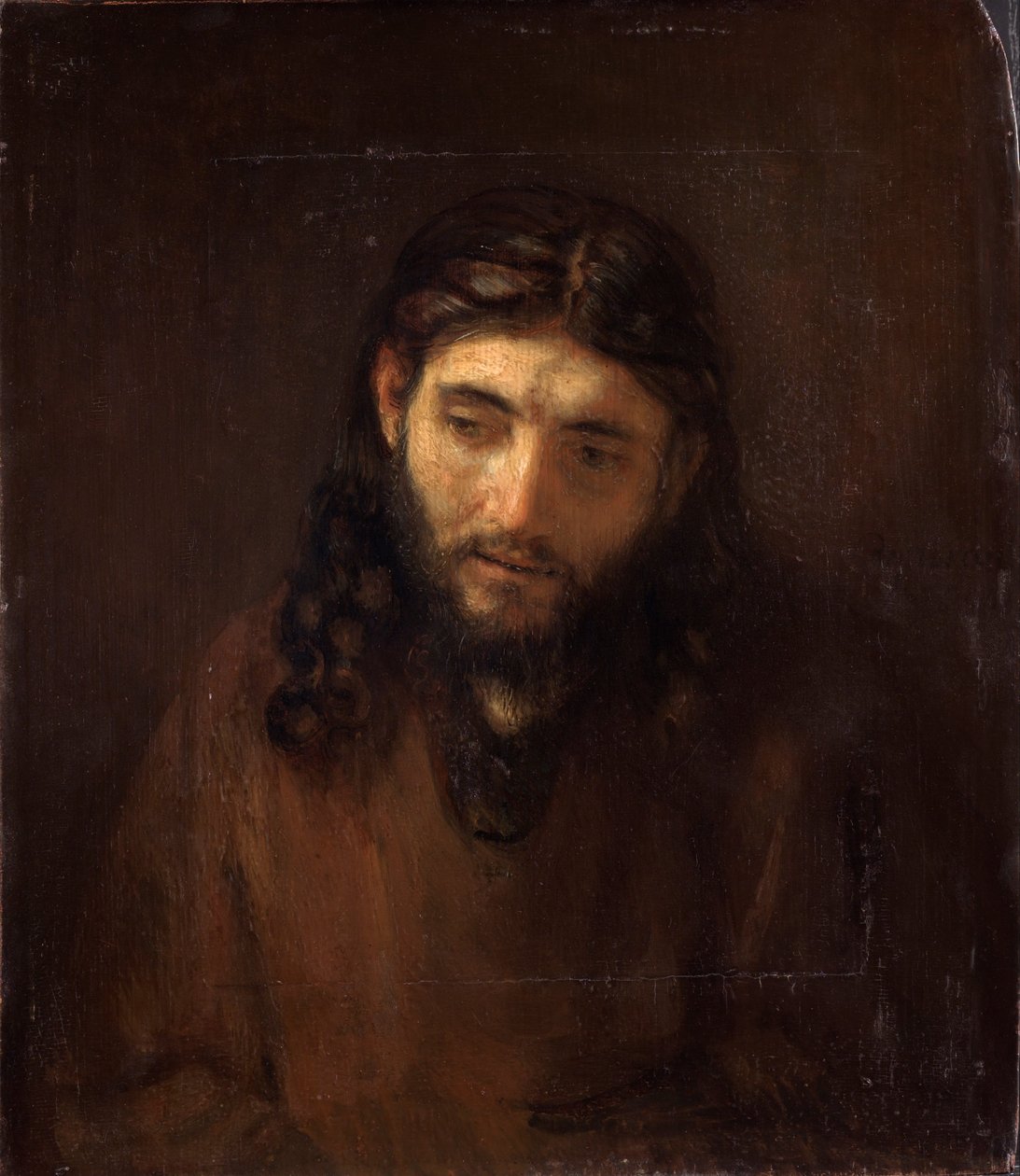 Hoofd van Christus door Rembrandt van Rijn