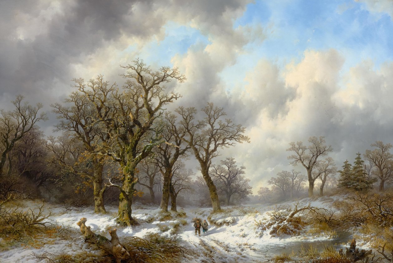 Winterlandschap door Remigius Adrianus Haanen