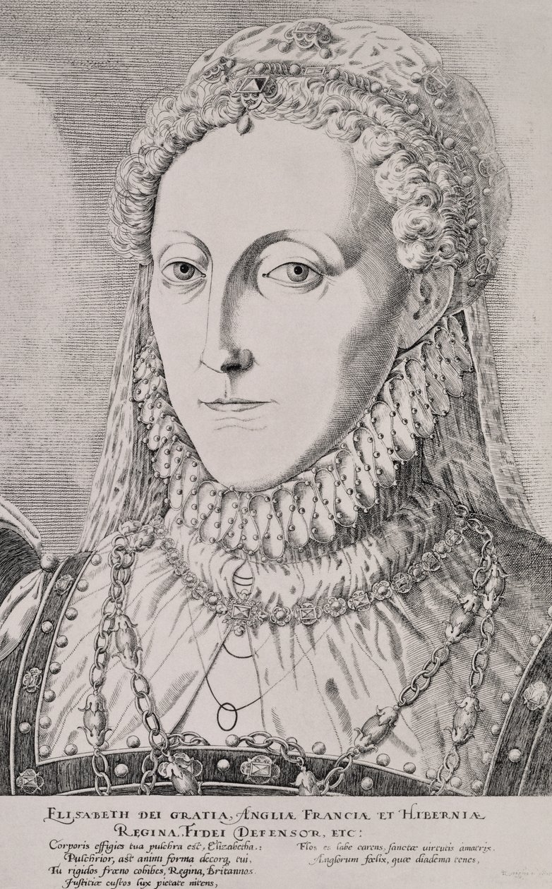 Koningin Elizabeth I (1533-1603), c.1572-75 door Remigius Hogenbergh