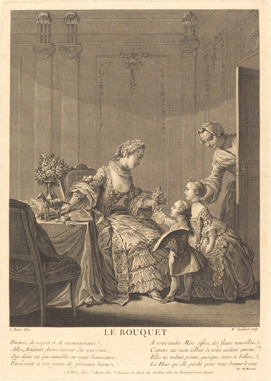 Het boeket door René Gaillard after Charles Eisen