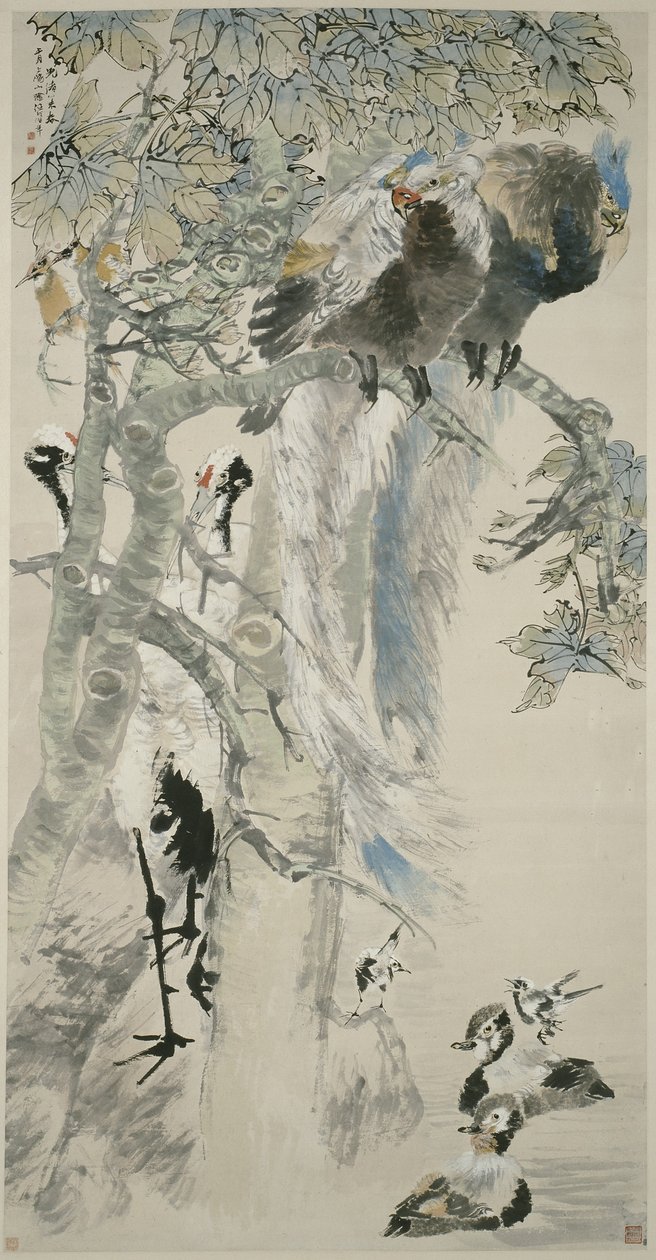 De vijf deugden, Qing-dynastie, 1895 door Ren Yi