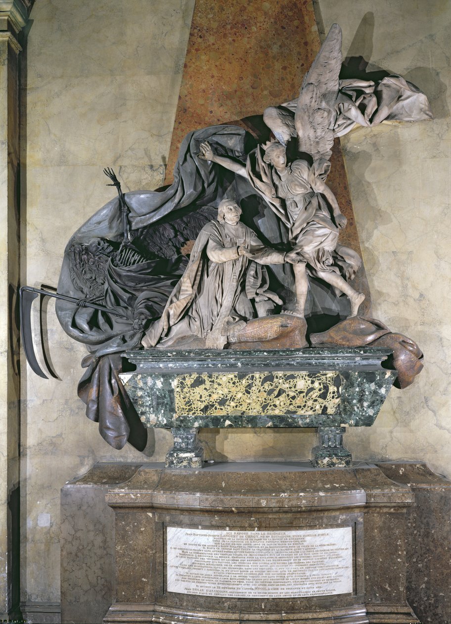 Graf van Jean Baptiste Joseph Languet de Gergy (1675-1750) voltooid in 1753, 1757 door Rene Michel Slodtz