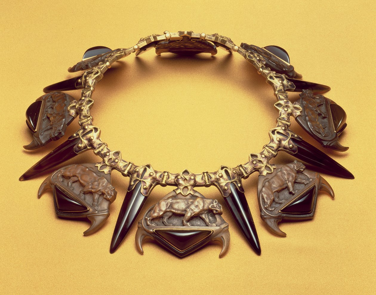 Tijger Ketting, c.1904 door Rene Jules Lalique