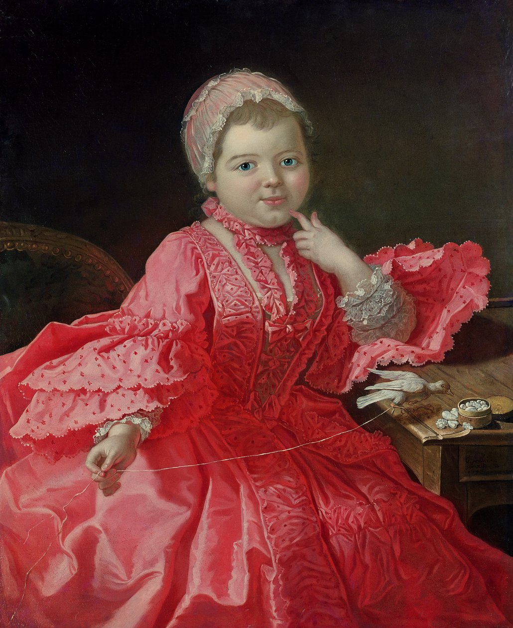 Portret van een kind door Rene Tiercelin