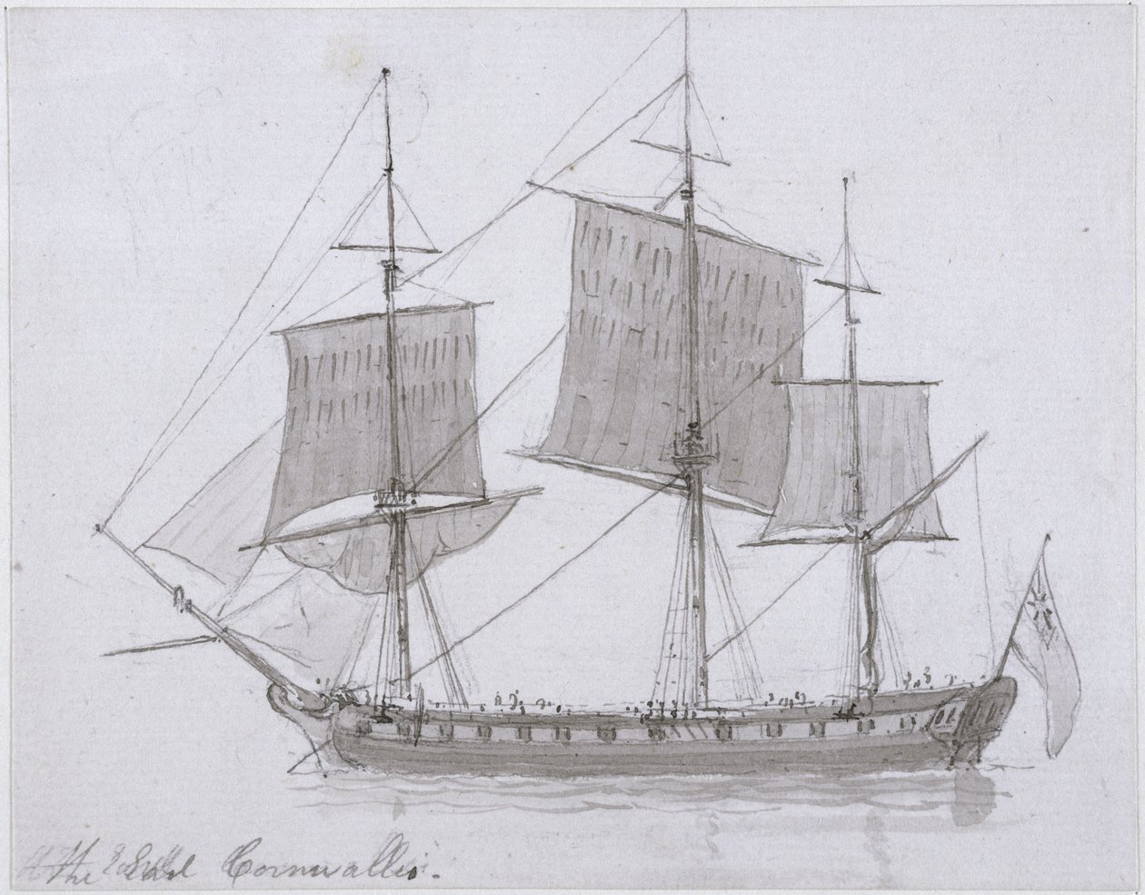 De Graaf Cornwallis, c.1786-94 door Rev. Edward Thomas Daniell