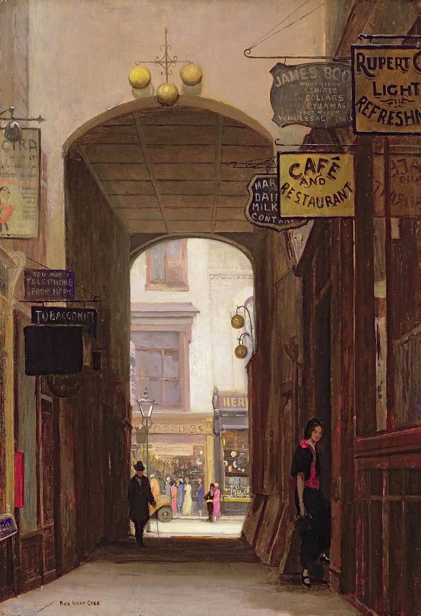 Rupert Court, Wardour Street door Rex Vicat Cole