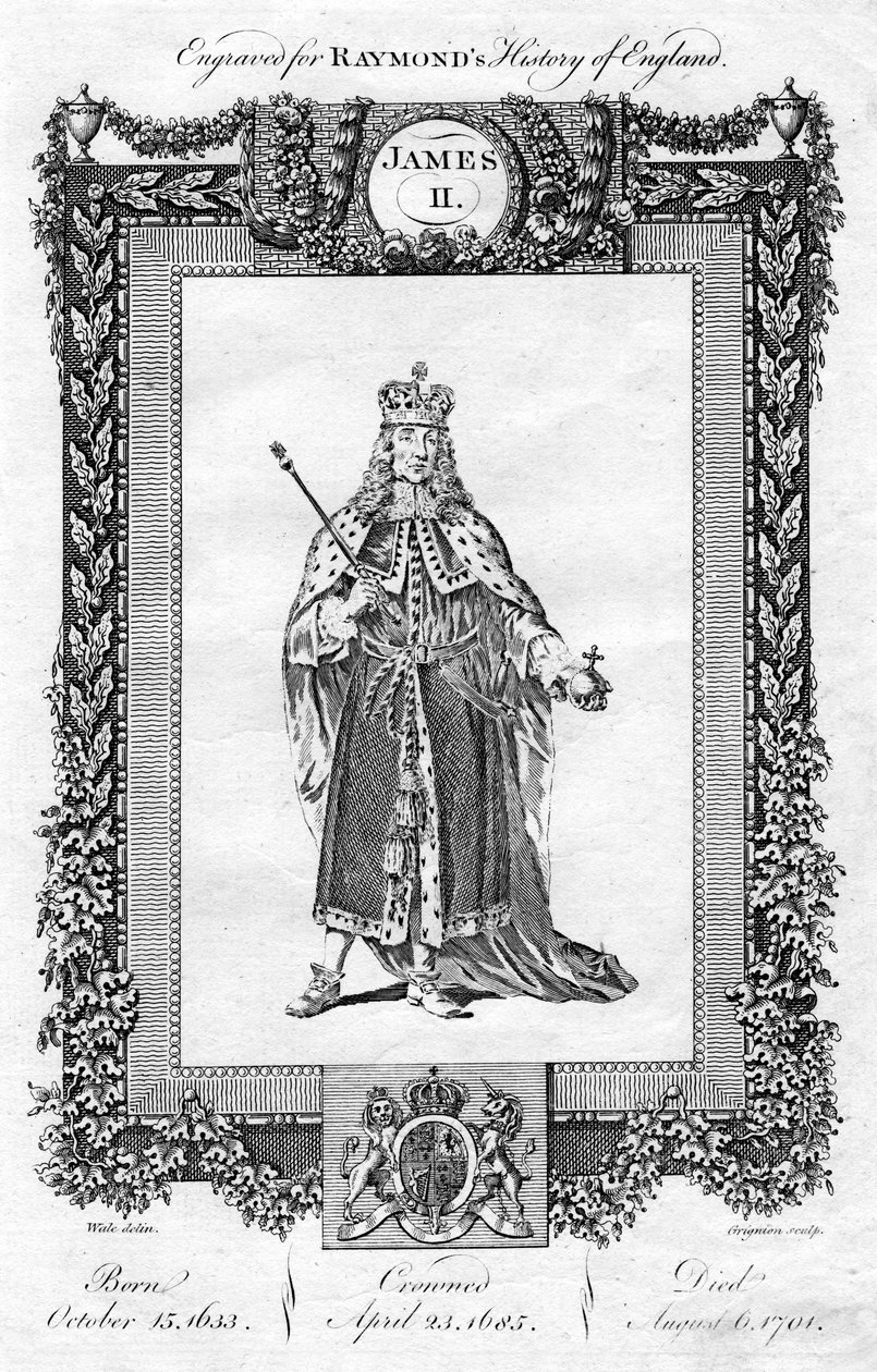 James II van Engeland, 18e eeuw door Reynolds Grignion