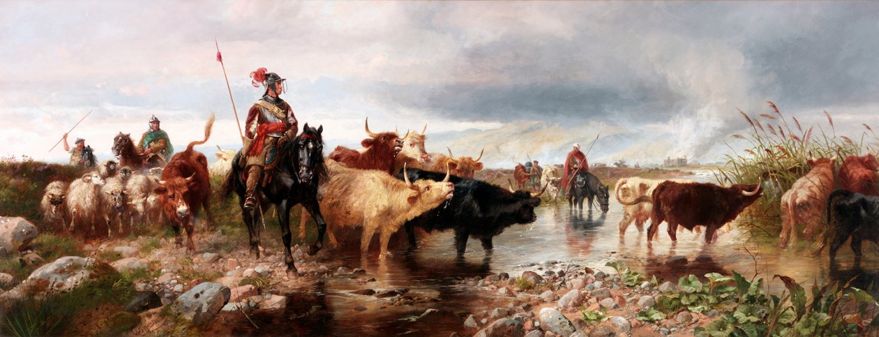 Een grensoverval op een Engels kasteel, 1880 door Richard Beavis