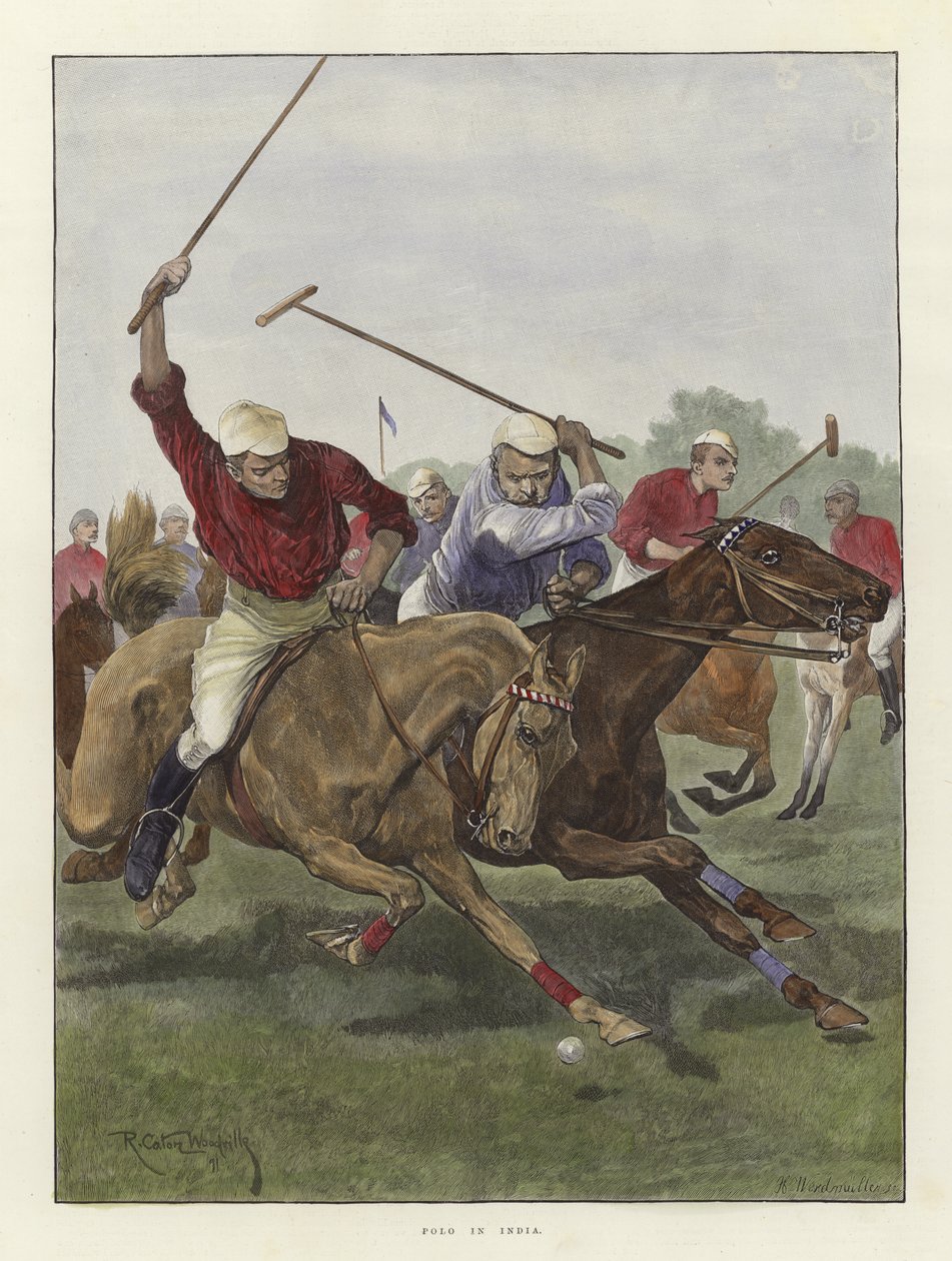 Polo in India door Richard Caton Woodville junior