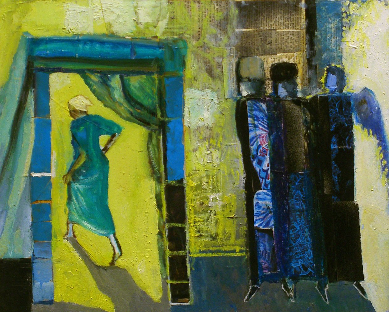 Sara en de drie engelen door Richard Contemporary Artist Mcbee