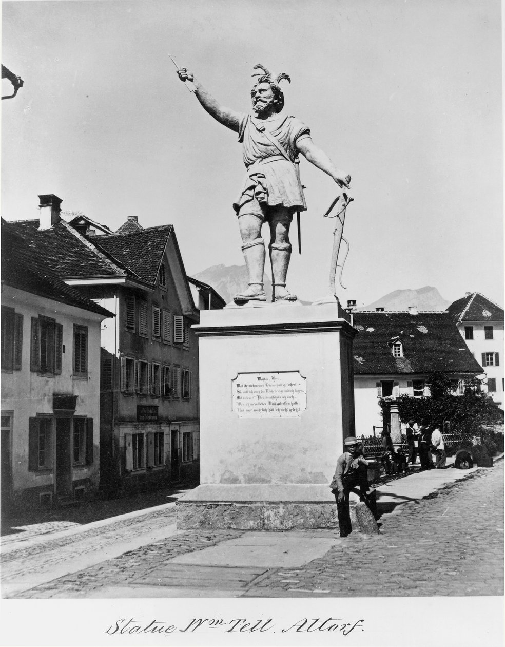 Standbeeld van Willem Tell, c.1860-90 door Richard Kissling