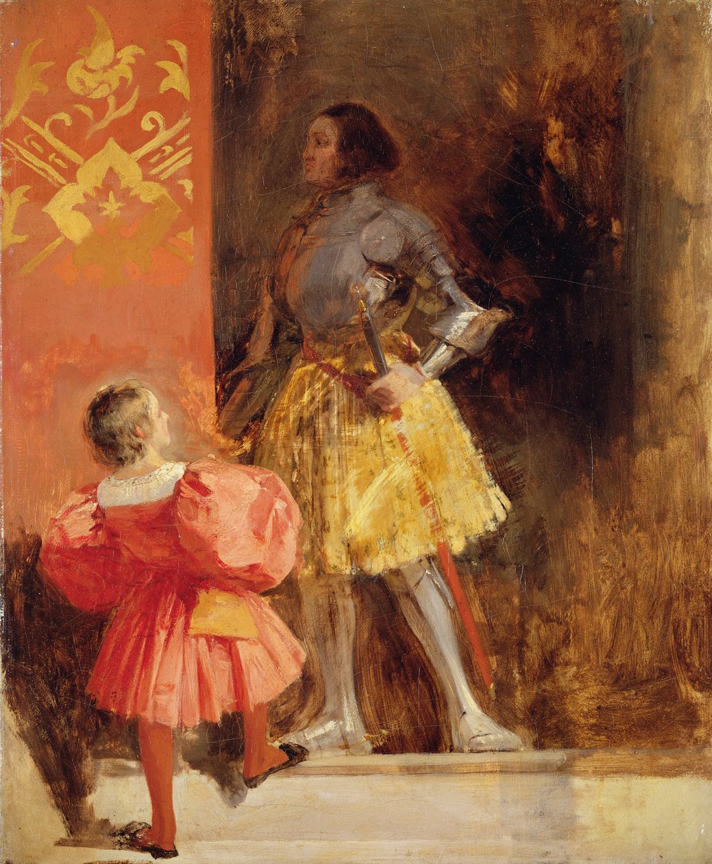 Een ridder en page door Richard Parkes Bonington