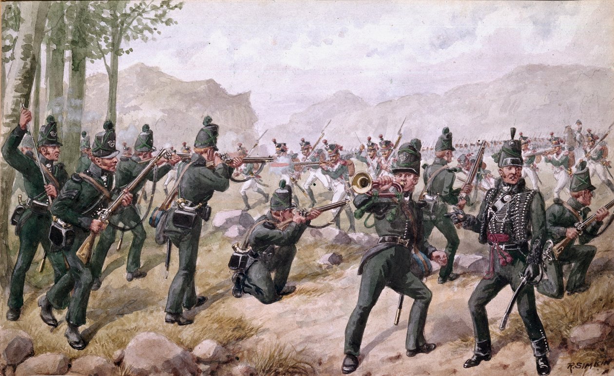Slag om de Pyreneeën, 1813, 1900 door Richard Simkin