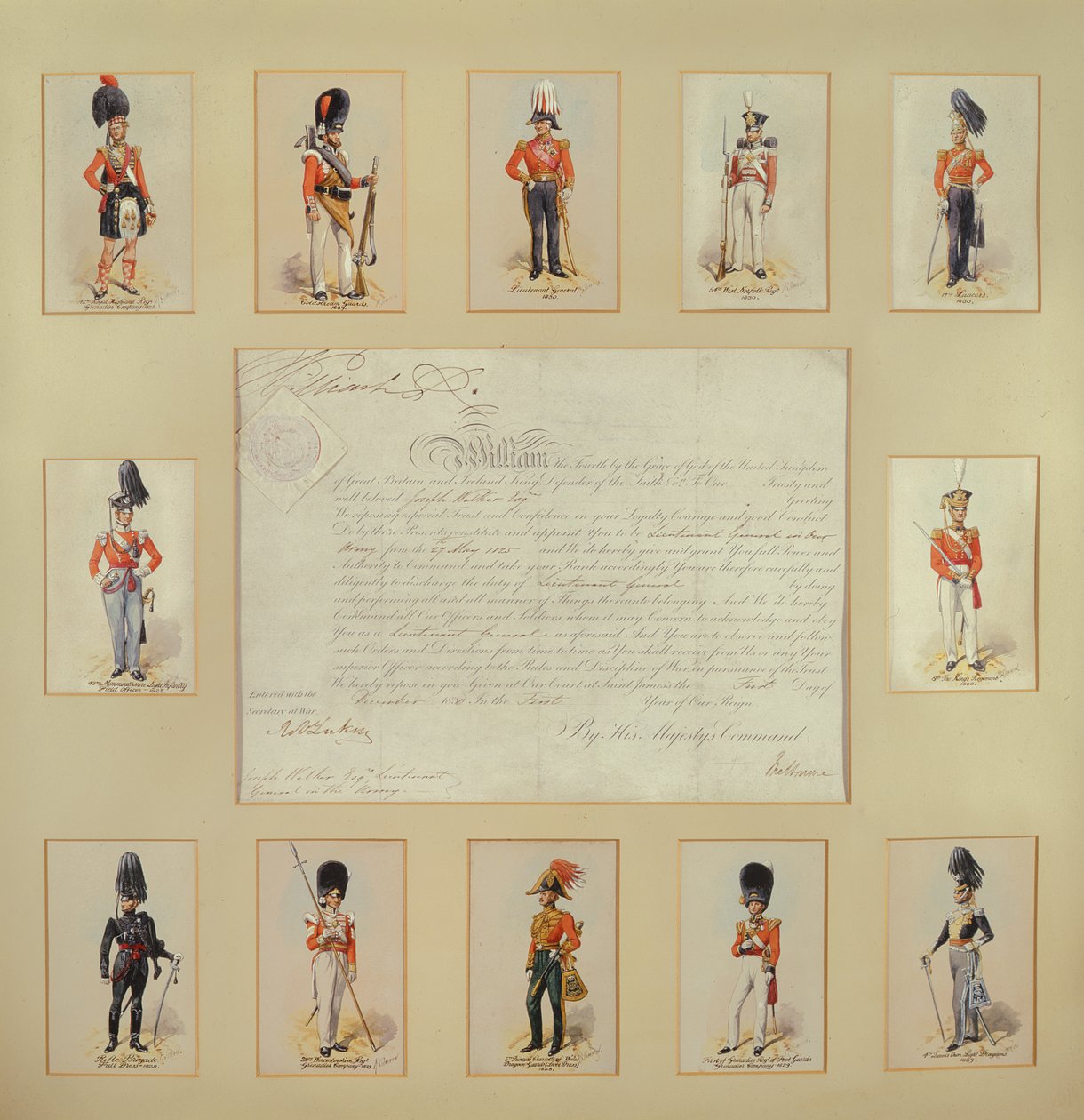 Militaire uniformen van het Britse leger door Richard Simkin