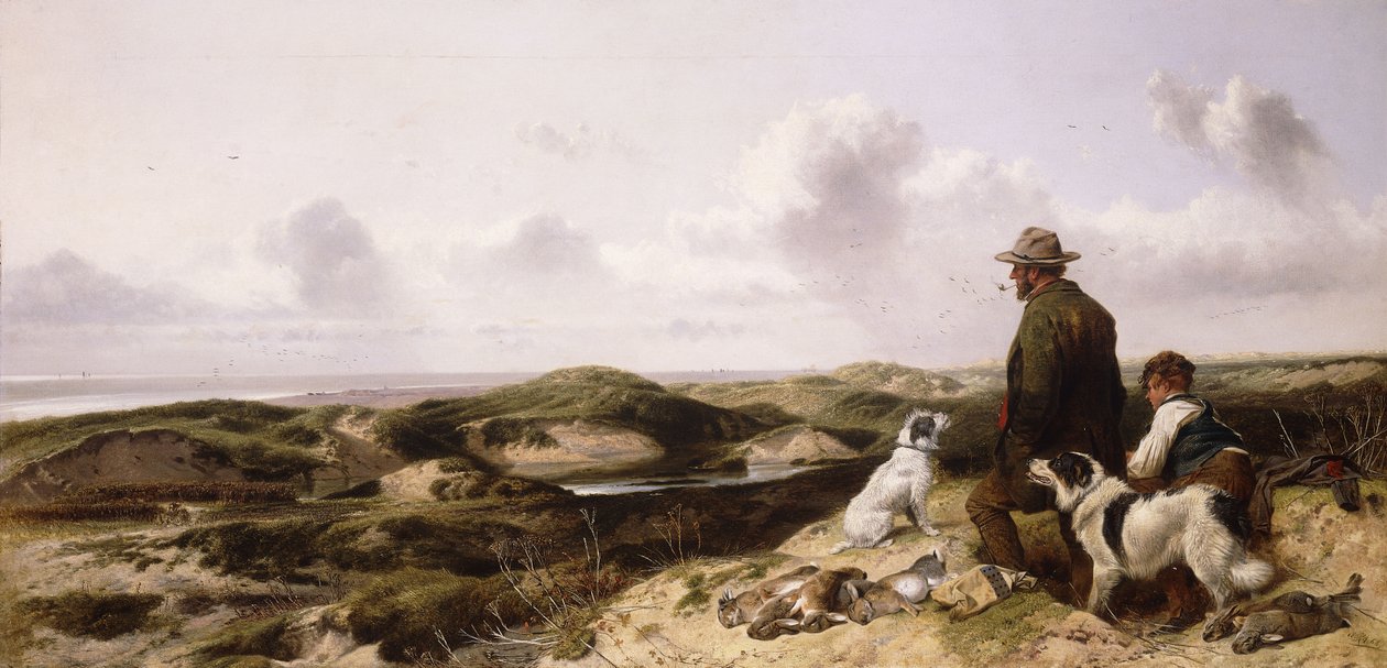 Lytham zandduinen, 1864 door Richard Ansdell
