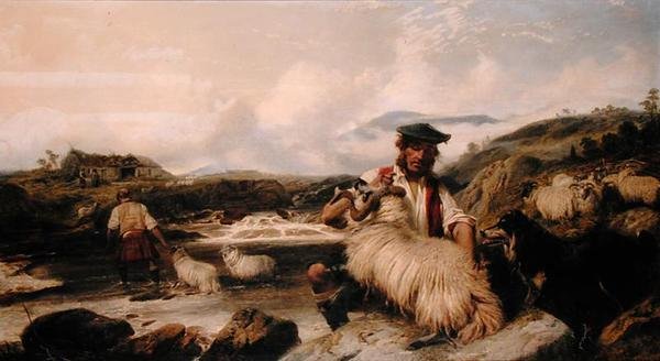 De Schotse herders door Richard Ansdell