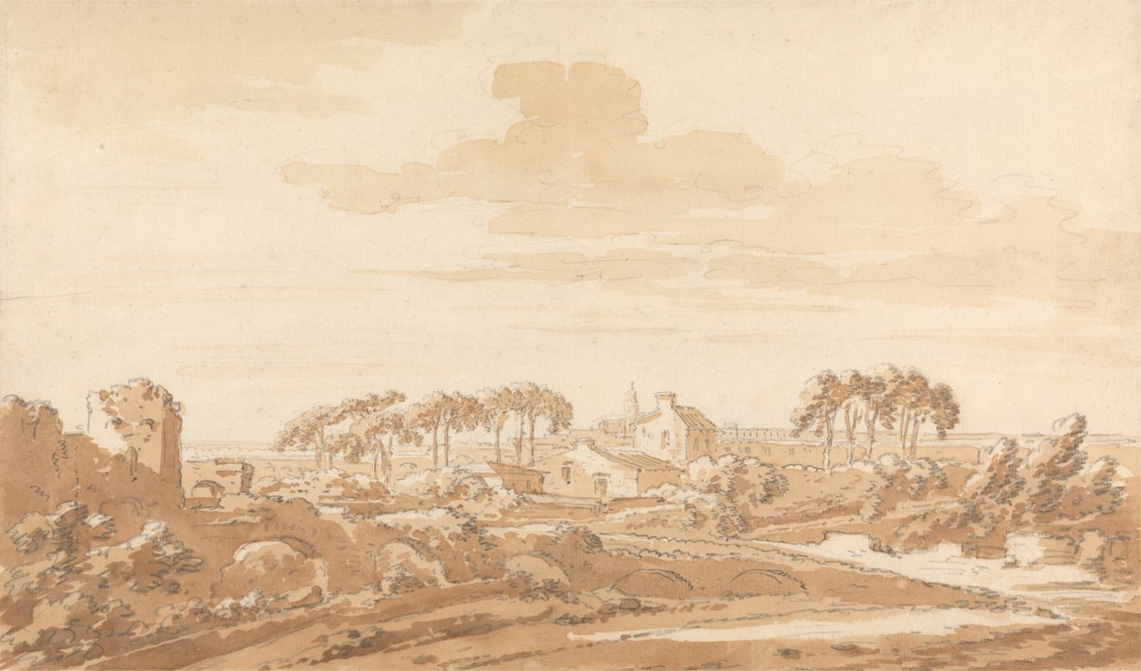 Italiaans landschap door Richard Cooper the Elder
