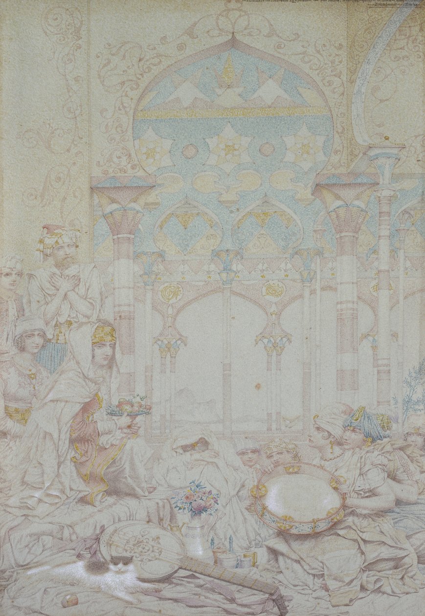 Fantasie in een Egyptisch harem, 1865 door Richard Dadd