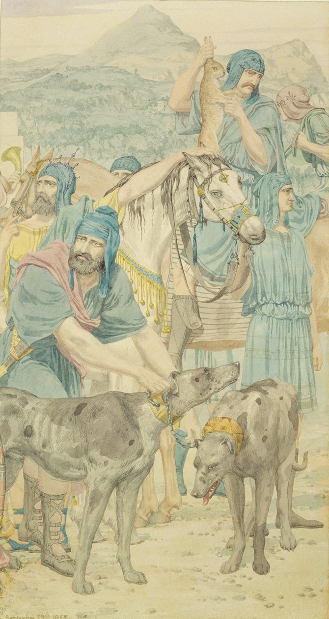 Jachtscène door Richard Dadd