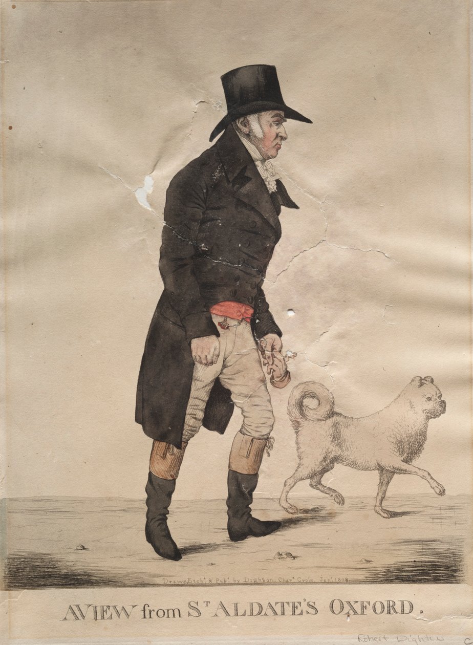 Een uitzicht vanaf St. Aldates, Oxford door Richard Dighton