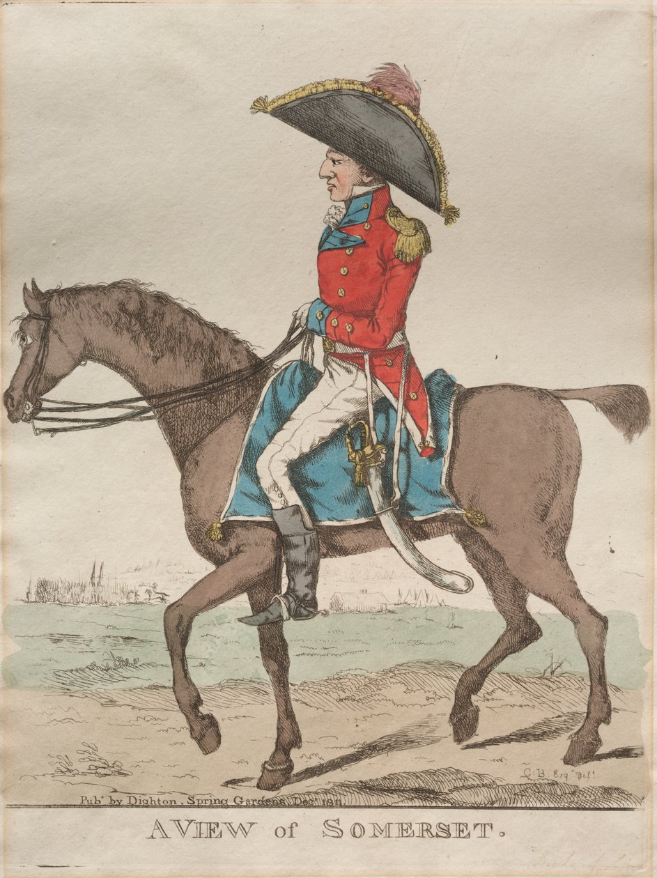 Een uitzicht op Somerset door Richard Dighton