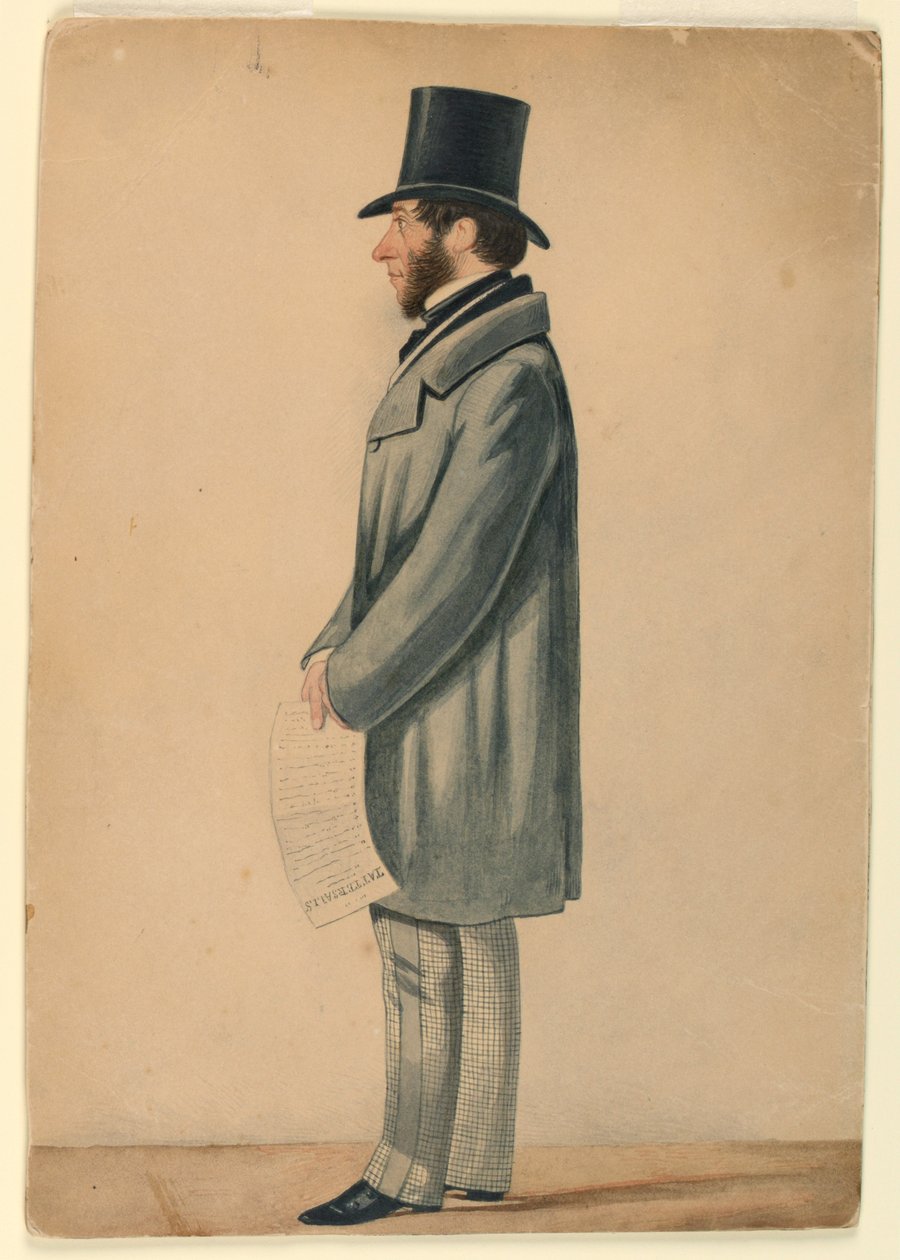 Portret van onbekende man door Richard Dighton