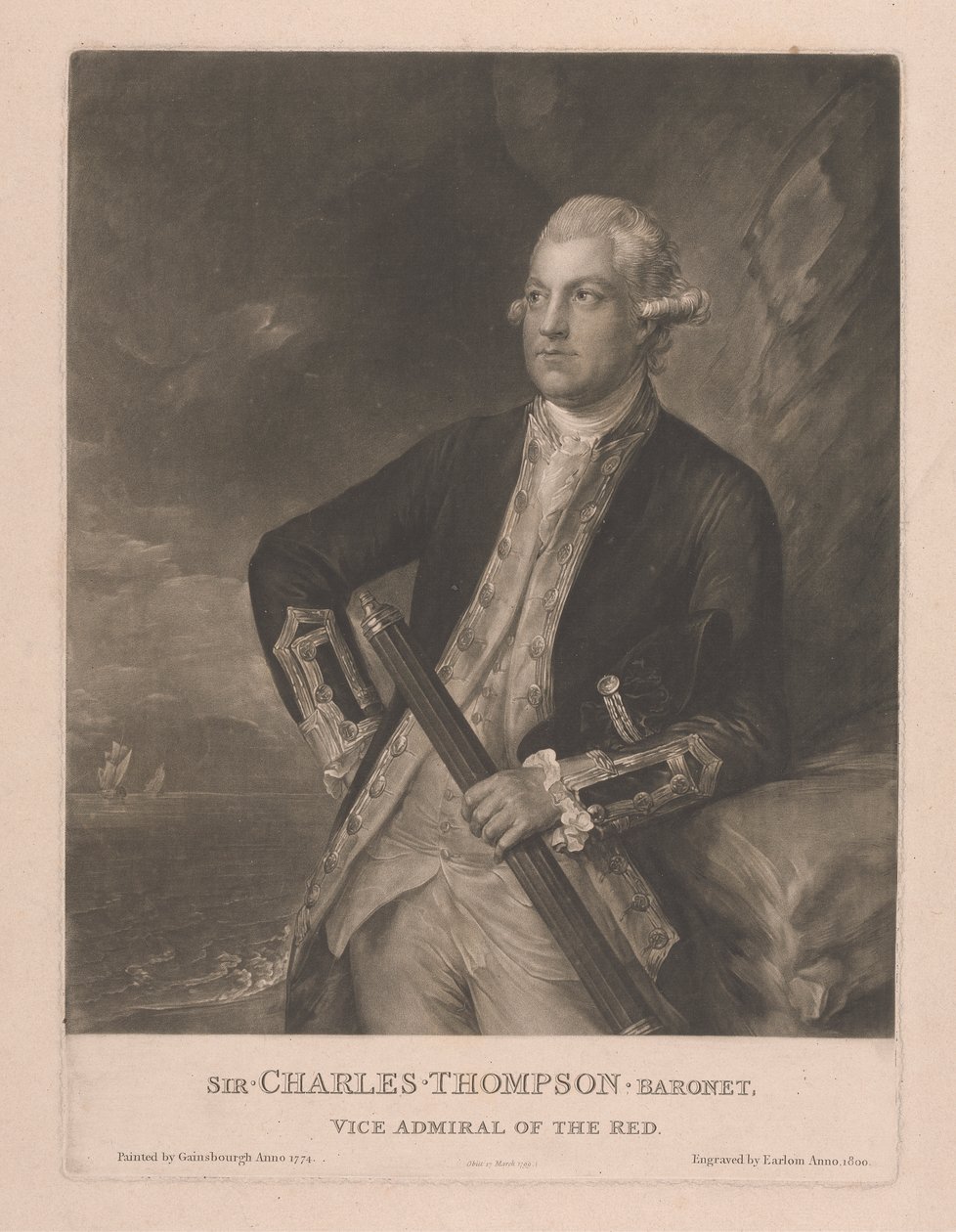 Sir Charles Thompson door Richard Earlom
